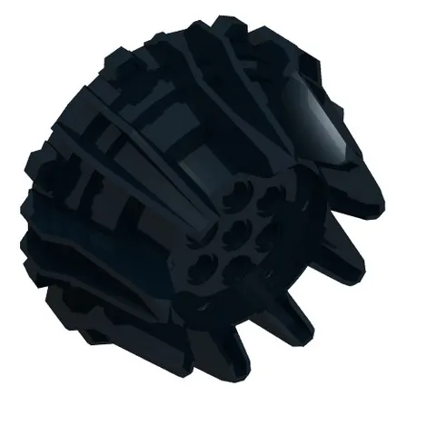 5x LEGO® Part 64712 - Wheel Hard Plastic with Small Cleats and Flanges
