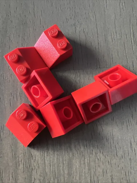 LEGO 3039 Red Slope 45 2 x 2 - 7 Pieces