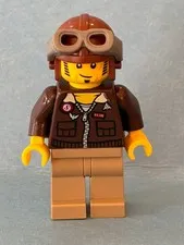 LEGO Pharaoh's Quest Minifig pha001 - Jake Raines - Scratches/Crack On One Sid