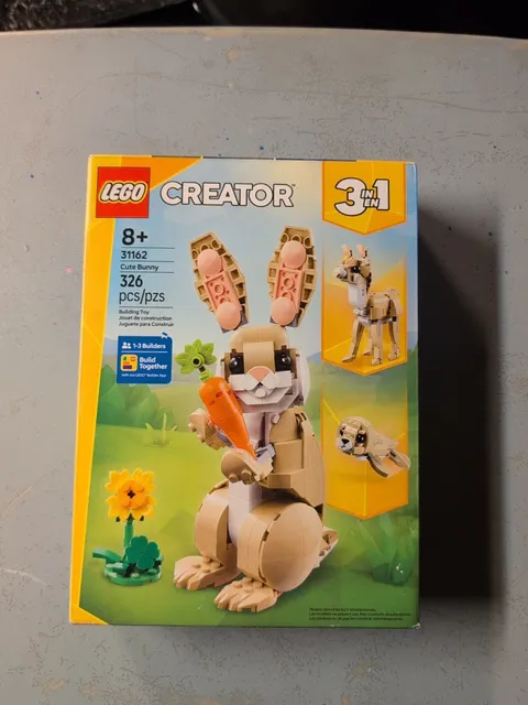 LEGO Creator 3 In 1 Cute Bunny Building Toy Set 31162. New