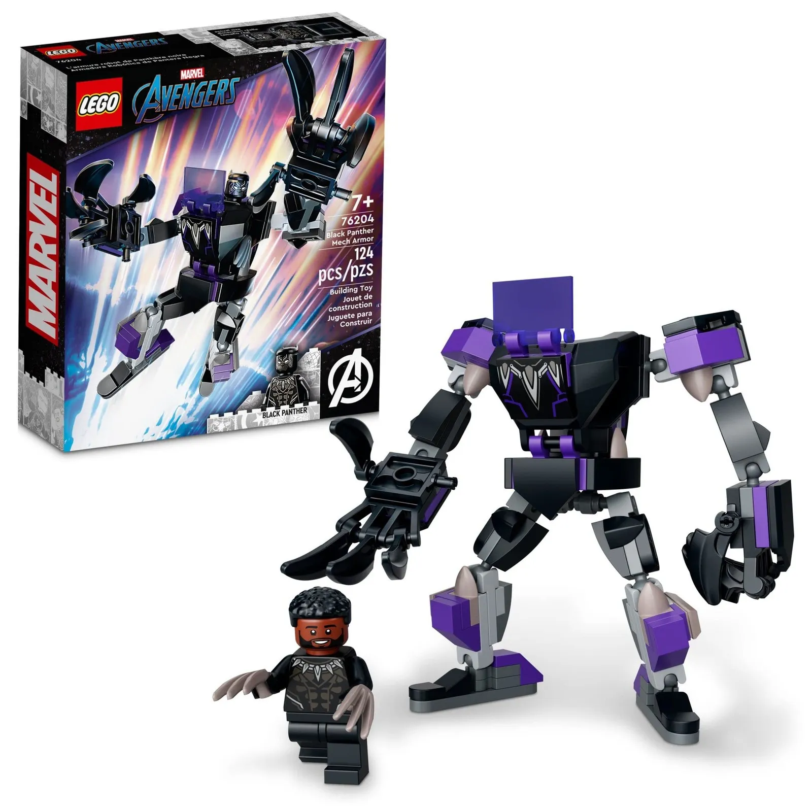 Lego Marvel Black Panther Mech Armor 76204 Building Kit - Collectible Mech/Mini_