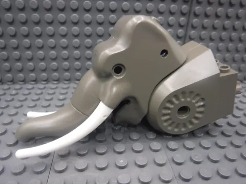 Lego Gray Elephant Adventurers Orient Expedition Parts Head 7414 Incomplete