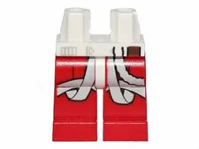 LEGO White Hips and Red Legs with SW White Flight Straps and Hose on Left Leg Pa