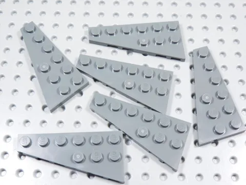 LEGO Lot of 6 Dark Bluish Gray 6x3 Wing Plates LEFT SIDE ONLY BE