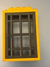 Lego Prison Door Castle Pirates Yellow & Old Dark Grey Rare! Set