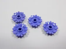 LEGO Lot of 4 Violet Purple Daisy Flowers Plants Minifig Q7