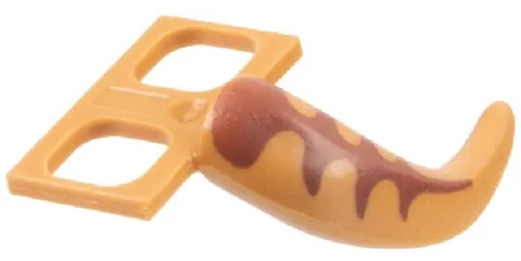 Lego New T-REX DINOSAUR Minifigure TAIL Medium Nougat  Reddish Brown Stripes D69