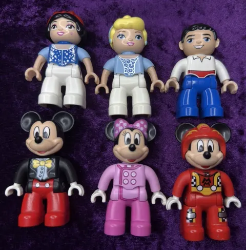 LEGO Duplo Lot Mickey Minnie Mouse Disney Princess Cinderella Figures Toy
