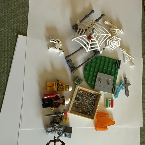 Lego Part And Figure Lot Mindcraft Dog Spider Web And More