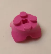 Lego x1 Dark Pink 2x2 Plant Leaves, 4 Petals, Axle Hole, 15769 (028-228)