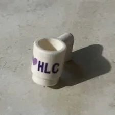 NEW LEGO - Kitchen - Cup 'I' Heart 'HLC' White x1 - 41335 41336 41340 41343