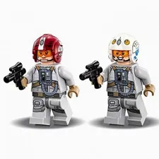 LEGO Star Wars Rebel Pilot Minifigures Lot of 2 w/ Helmets & Blasters