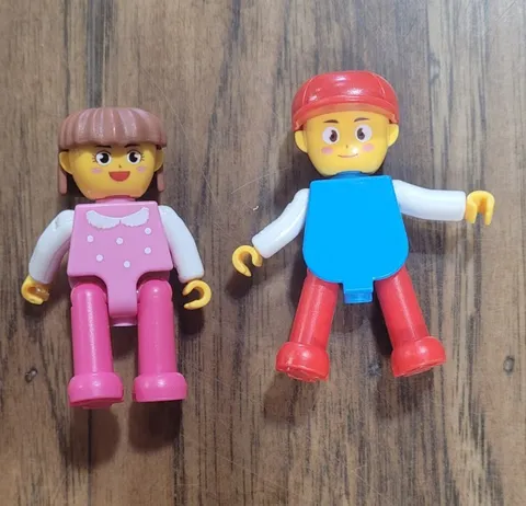 Lego Duplo Lot of 2 Figures Children Boy & Girl Brother & Sister Family Child
