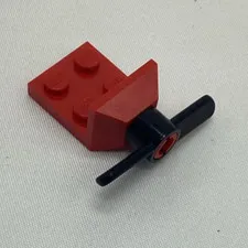 Lego 3481 3480 Red Plate, Modified 2 x 2 Heli Blade Holder W/ Blade (1)