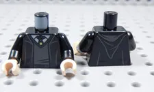 LEGO Harry Potter Lot of 2 Black w/ Dark Gray Printed Torso Minifig BT