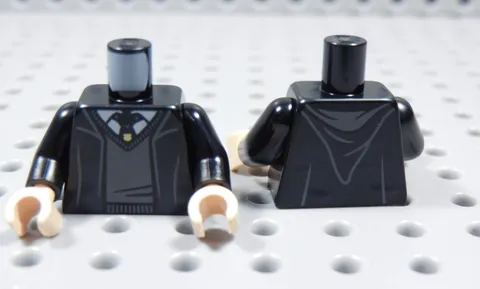 LEGO Harry Potter Lot of 2 Black w/ Dark Gray Printed Torso Minifig BT