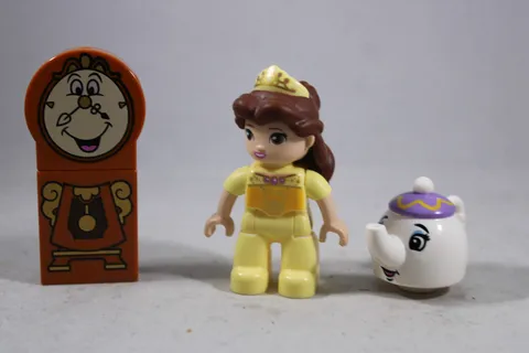 Lego Duplo Beauty And The Beast Lot Potts Cogsworth - Belle Figure Lot
