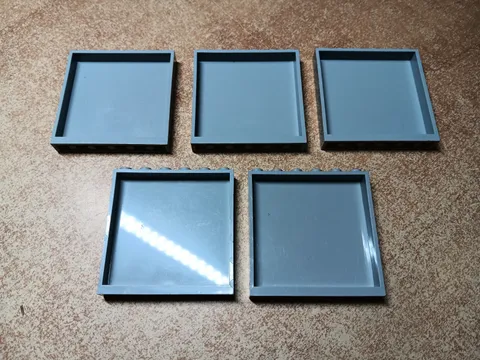 LEGO BULK LOT OF 5 LIGHT BLUISH GRAY WALL PANELS 1X6X5 #59349