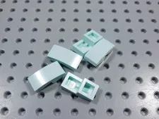 LEGO Lot of 5 Aqua Blue 2x1 Curved Slopes No Stud BE
