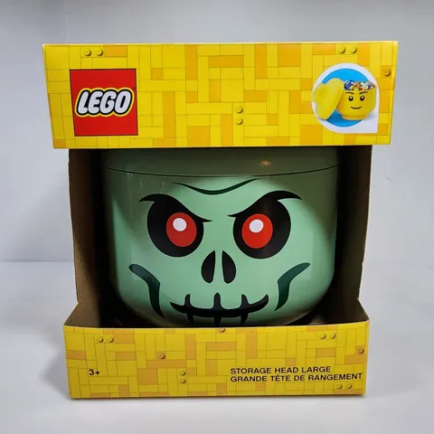LEGO Large Green Zombie Head Storage Container 9x10" New