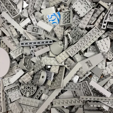Lego Vintage Light Gray 2.25 Pounds Bulk Pieces Plates Blocks + More : Washed