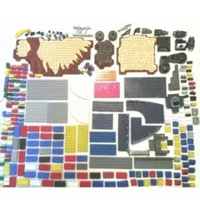 Lego Mega Blocks 480 Miscellaneous Pieces Bases All Sizes Wheels Multicolour