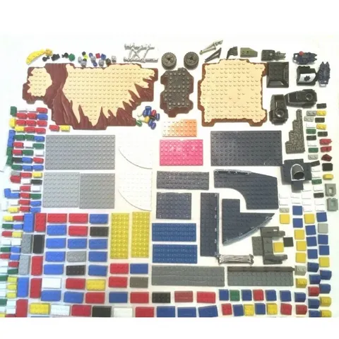 Lego Mega Blocks 480 Miscellaneous Pieces Bases All Sizes Wheels Multicolour