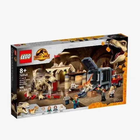 LEGO Jurassic World 76948 T. Rex & Atrociraptor Dinosaur Breakout 466pcs
