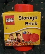 Room Copenhagen LEGO 4030 Round Brick Stackable Storage Solution Red NOS
