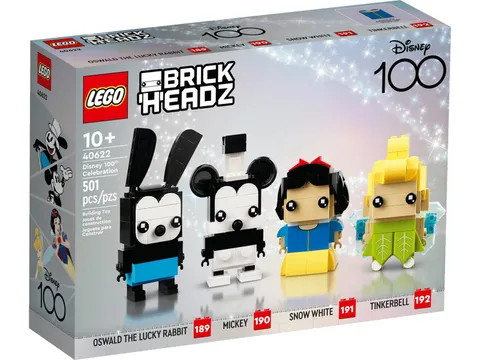 3-Set Bundle: LEGO BRICKHEADZ: Disney 100th Celebration (40622)- NEW -SEALED