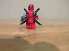RARE Lego Deadpool Minifigure Marvel Wolverine's Chopper Showdown 6866 Sh0032 