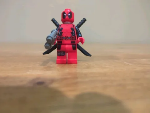 RARE Lego Deadpool Minifigure Marvel Wolverine's Chopper Showdown 6866 Sh0032 
