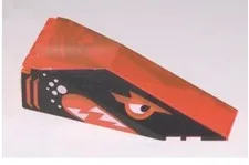 Lego 1x 2507pb01 Trans-Neon Orange Windscreen 10 x 4 x 2 1/3 Canopy Aquashark
