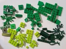 Lego Assorted Green Colored Brick Bulk Lot