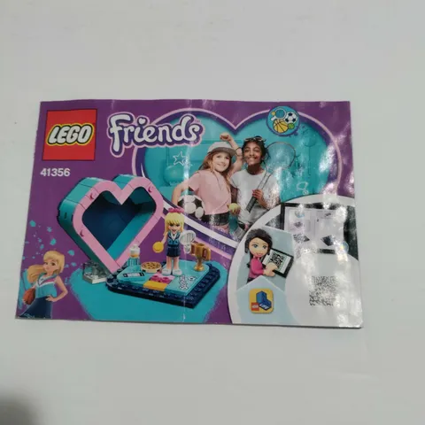 LEGO Friends 41356 Stephanie’s Heart Box Instructions Manual ONLY