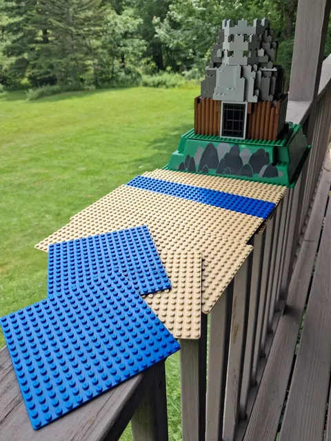 Huge Vintage Legos Lot Baseplates Green Raised Plate Castle Lot 1