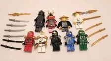Lego Ninjago ZX Rise Of The Snakes Weapons Minifigure Lot Of 9 Rare Damaged 