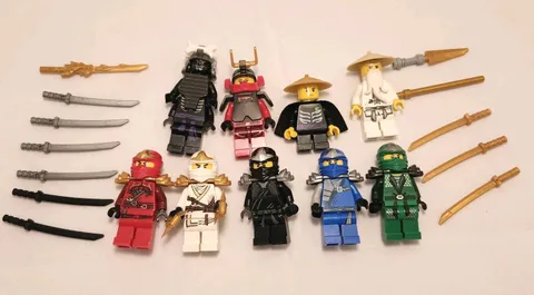Lego Ninjago ZX Rise Of The Snakes Weapons Minifigure Lot Of 9 Rare Damaged 