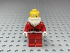 LEGO Minifigure Santa Claus Fur Lined Jacket Candy Cane Belt (No Hat) Christmas