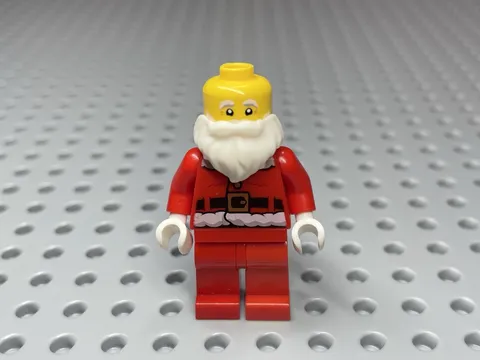 LEGO Minifigure Santa Claus Fur Lined Jacket Candy Cane Belt (No Hat) Christmas