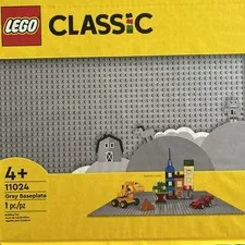 LEGO Classic Gray Baseplate 15 X 15 Brand New, Original Packaging