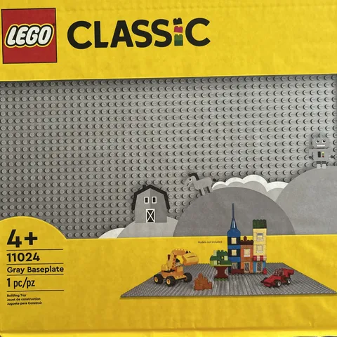 LEGO Classic Gray Baseplate 15 X 15 Brand New, Original Packaging
