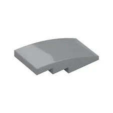 LEGO 32x Light Bluish Gray Slope, Curved 4 x 2 inv.627