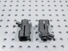 LEGO Lot of 2 Dark Pearl Gray Blasters w/ Firing Action Weapon Minifig BG