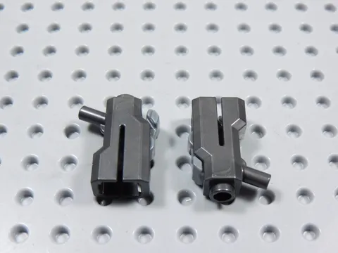LEGO Lot of 2 Dark Pearl Gray Blasters w/ Firing Action Weapon Minifig BG