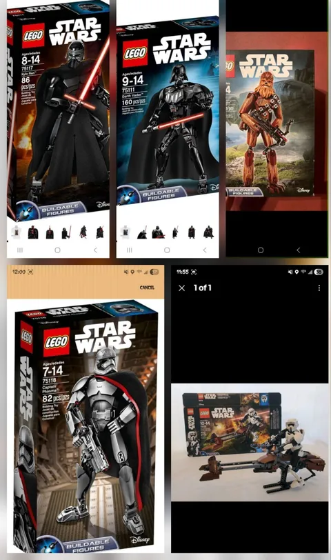 LEGO Star Wars: 5 Buildable Figures Sets.  Complete. Read description.