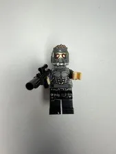 Lego Marvel Super Heroes Minifigure SH0385 Star-Lord Silver Armor Jet Pack 1t
