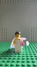 Lego Bride Minifigure Collectible Series 7 CMF NO CROWN w/ Veil & Bouquet