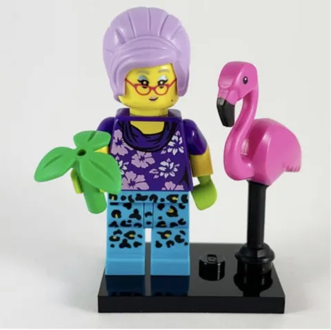 LEGO Series 19 Flamingo Lady 71025 Gardener Minifigure w/ Flamingo