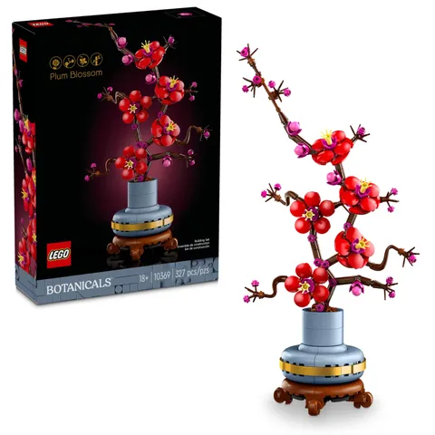 LEGO Icons Plum Blossom Building Set - Artificial Flowers for Home Decor